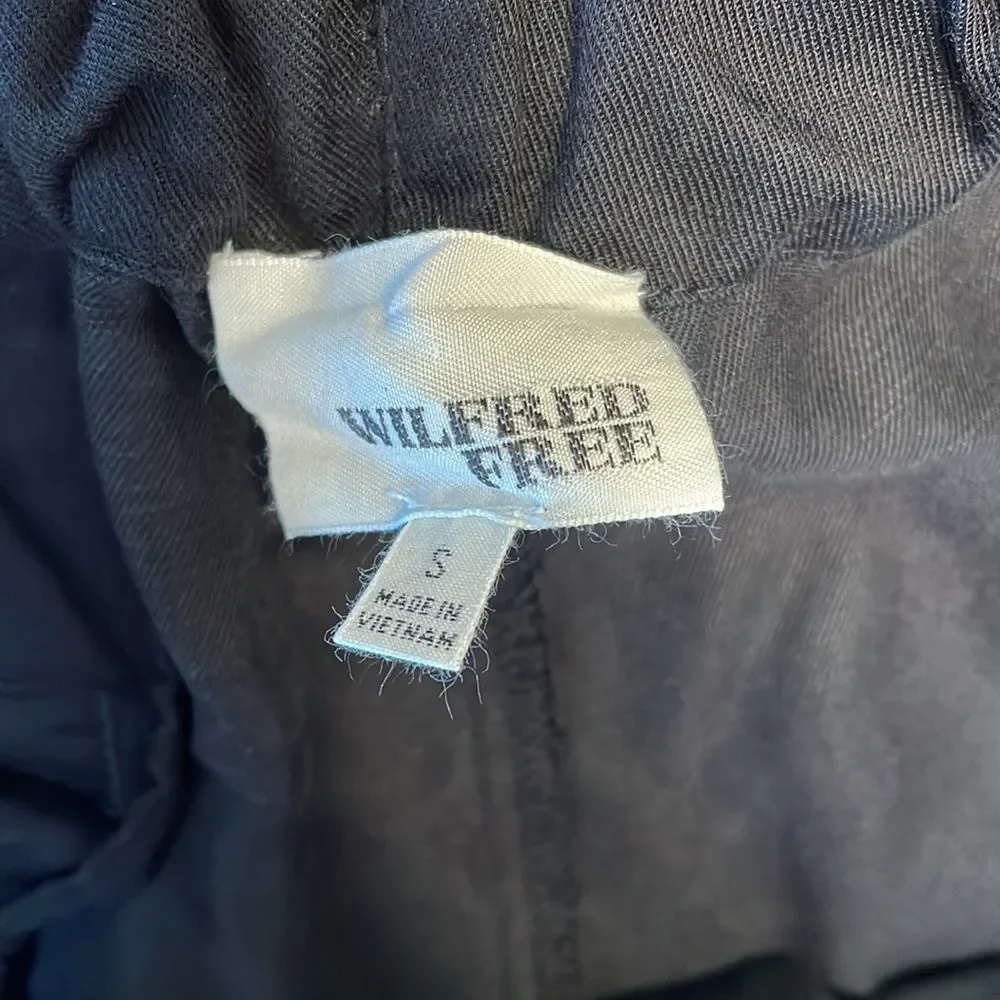 Wilfred Free Tie Waist Linen Blend Black Pants Small